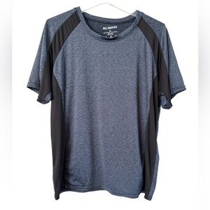 Real Essentials men’s size XL pullover polyester spandex shorts sleeves gray